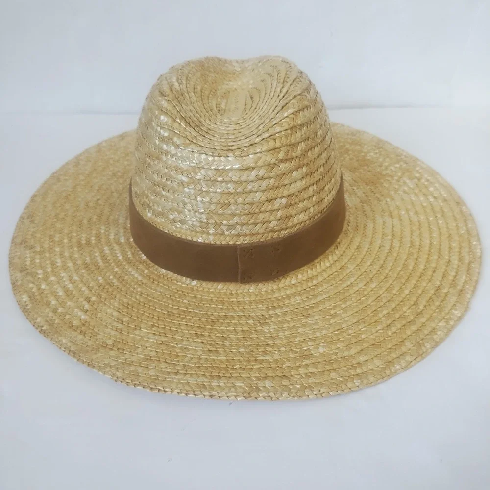 Gigi Pip Straw Sun Hat Womens One Size Wide Brim Fedora Boho